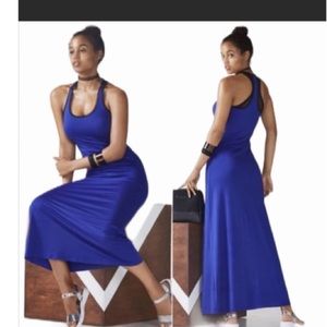 Fabletics New Mesh Racerback Maxi Dress